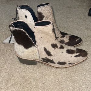 Myra Cow Print Booties